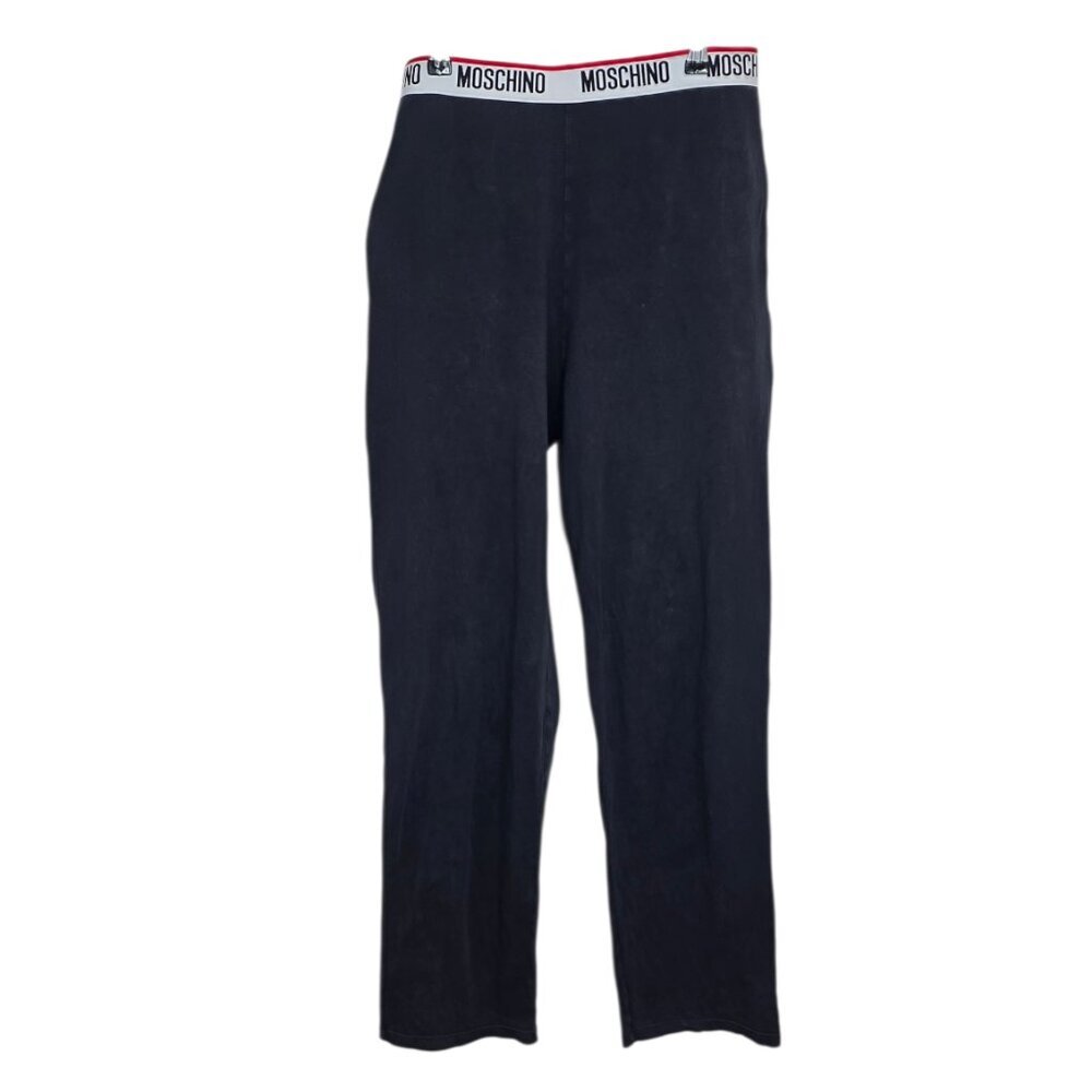 Moschino Men's Sleepwear Pants, Loungewear, Black, Pull On, Elastic Waist, M